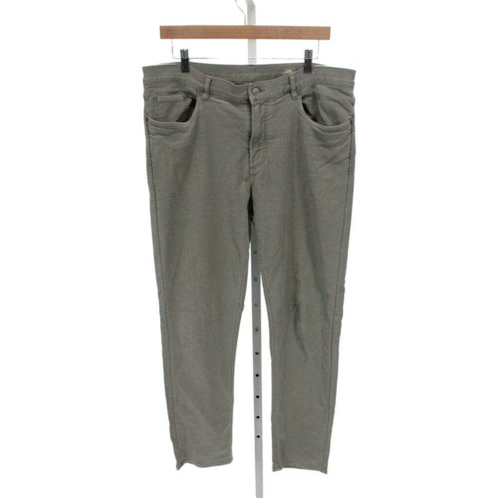 Faherty Men Chino Pants Green Cotton Button Solid Size 36